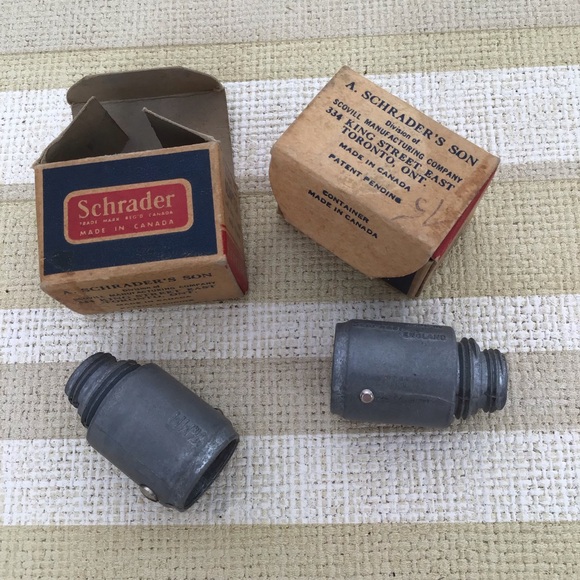 Schrader vintage nos car parts in original boxes man cave garage decor display - Picture 5 of 8